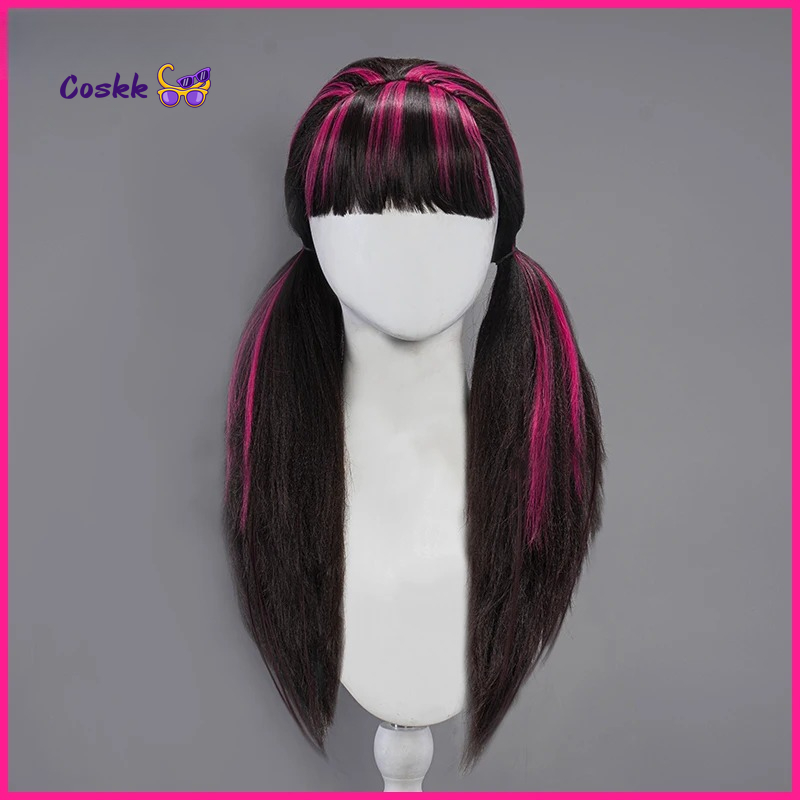 Cosplay Anime Pink Hair - Peruka do Cosplayu Draculauraa, Długie Włosy
