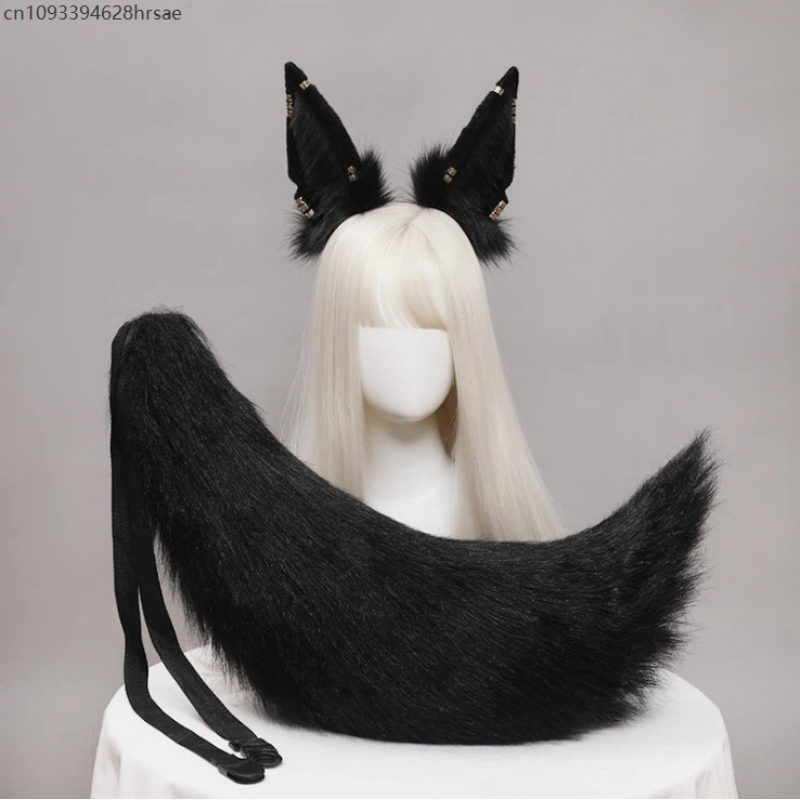 Egypt Cosplay Anime - Zestaw pluszowych uszu i ogona wilka