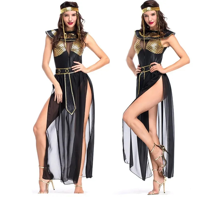 Egypt Cosplay Anime - Seksowny, prześwitujący strój królowej Kleopatry z