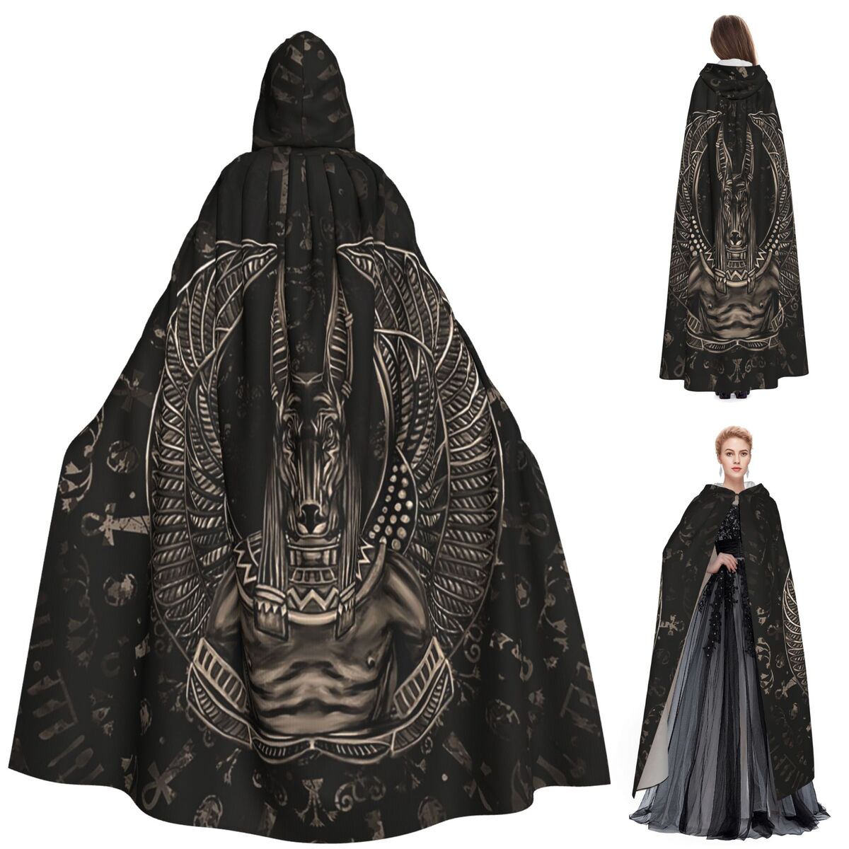 Anubis Egipski Bóg Sepia Długi – Egypt Cosplay Anime recenzja i cena