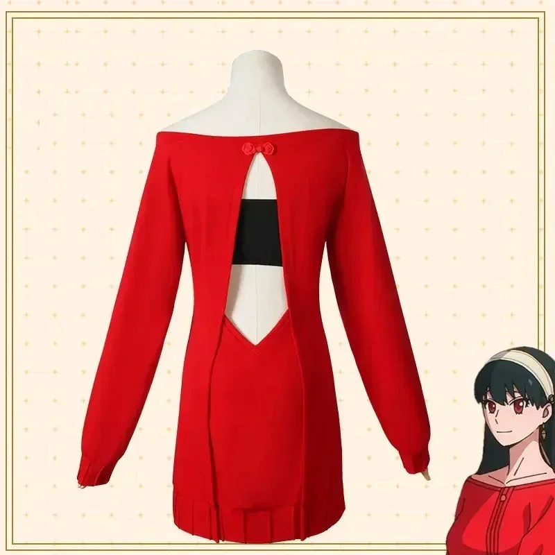 Yor Forger Cosplay długi czerw – Anime Cosplay Yor recenzja i cena